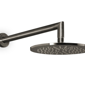 Κεφαλή Ντους Φ22,5 Brass με Μπράτσο Τοίχου Black Brushed (RV50000-410 + RV50809-410)