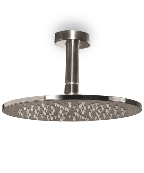 Κεφαλή Ντους Φ22,5 Brass με Μπράτσο Τοίχου Black Brushed (RV50000-410 + RV50809-410)