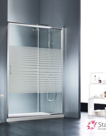 Συρόμενη Πόρτα Ντουζιέρας Starlet 130 Stripes Chrome