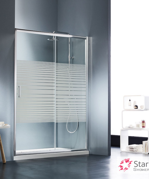 Συρόμενη Πόρτα Ντουζιέρας Starlet 130 Stripes Chrome