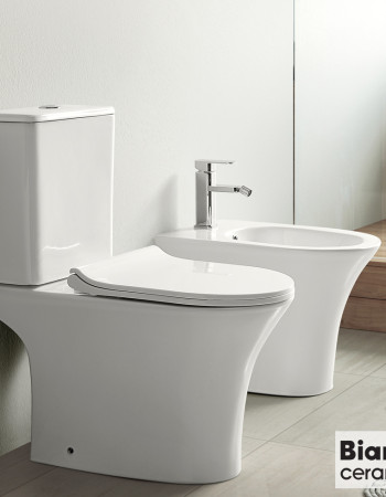 Λεκάνη Monoblock Aida/65 Rimless (Πισωστόμια & Κατωστόμια)