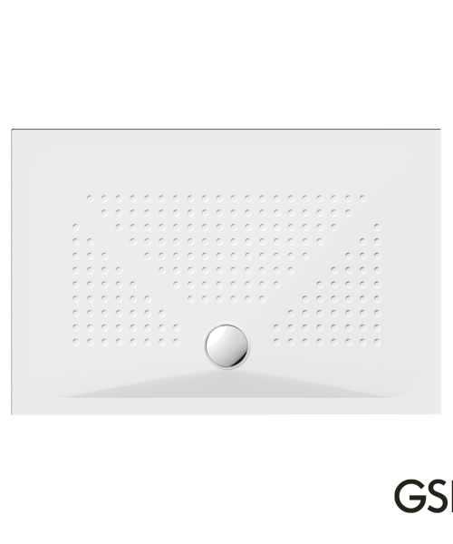 Ντουζιέρα Πορσελάνης Παραλληλόγραμμη GSI 120x80 Antislip White