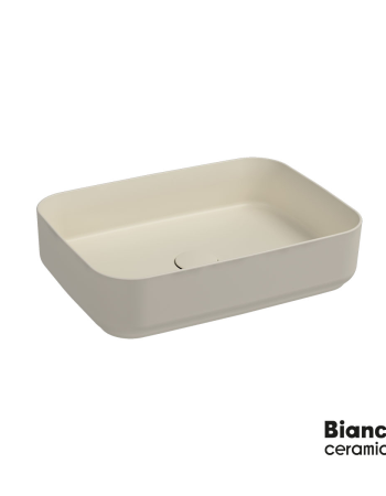 Νιπτήρας Πορσελάνης Επιτραπέζιος 50x36 Bianco Ceramica Ivory Matt (34050-311)