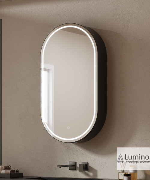 Ντουλάπι Μπάνιου JAZZ 50x90 με Φωτιζόμενο Καθρέφτη LED (5027)