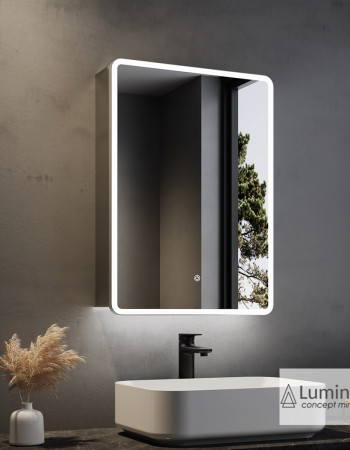 Ντουλάπι Μπάνιου FAROS 50x70 με Φωτιζόμενο Καθρέφτη LED (4010)